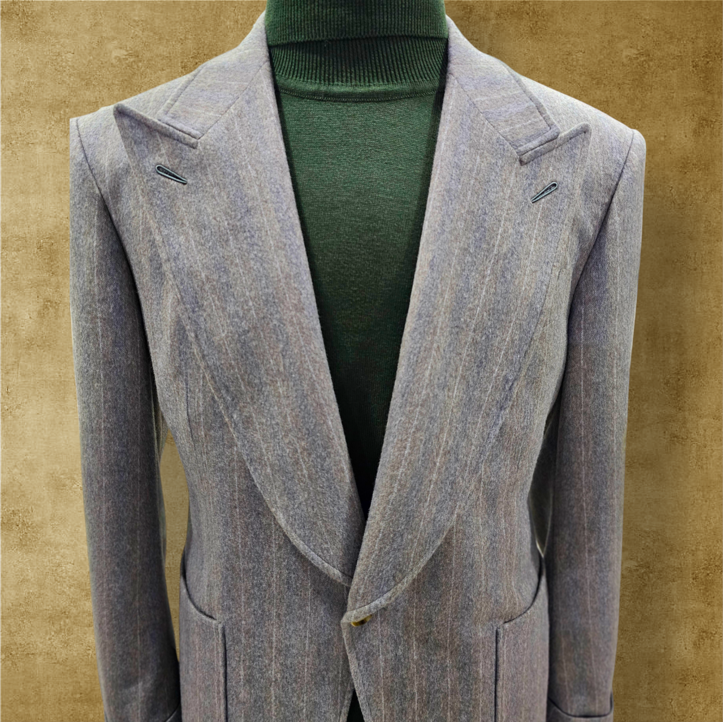 WOOL/CASHMERE PEAK LAPEL JACKET